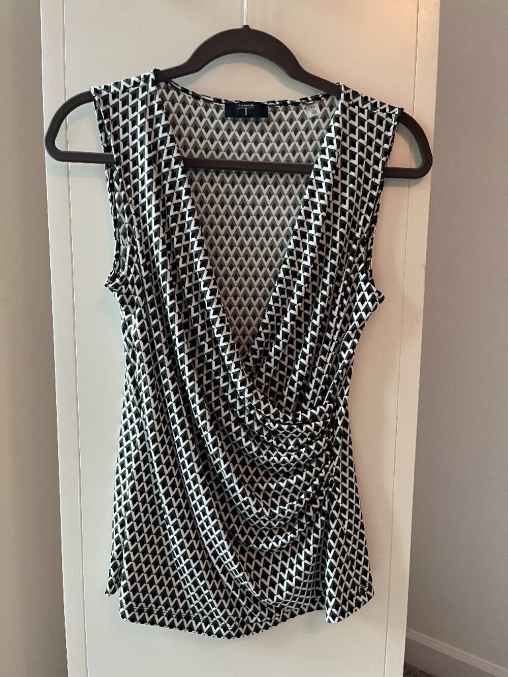 Tahari Sleeveless Wrap Shirt - Size Small